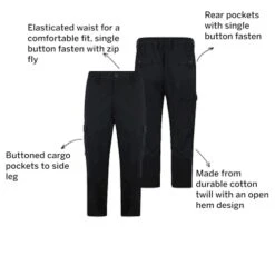 Bigdude Elasticated Waist Cargo Trousers Dark Navy 8 Bigdude Elasticated Waist Cargo Trousers Dark Navy -Casual Suit For Men Sales Store 5e3a7586 06