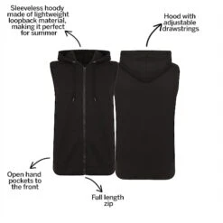 Bigdude Loop Back Sleeveless Hoody Black -Casual Suit For Men Sales Store 63bc1b9a bc20sg0120black