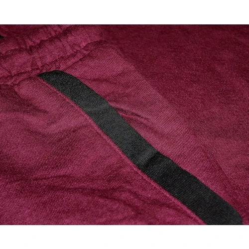Bigdude Cut & Sew Contrast Panel Joggers Burgundy 5 Bigdude Cut & Sew Contrast Panel Joggers Burgundy - Image 5