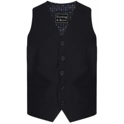 Tooting & Brow Pierlo Waistcoat Black