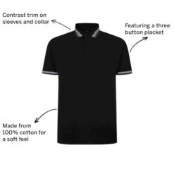 Bigdude Jacquard Contrast Pique Polo Shirt Black -Casual Suit For Men Sales Store 6b69e632 032