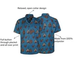 Bigdude Relaxed Collar Peacock Print Short Sleeve Shirt Denim -Casual Suit For Men Sales Store 6e8aa0ad 19