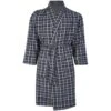 Bigdude Flannel Checked Dressing Gown Slate