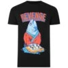 Bigdude Revenge Fish Print T-Shirt Black