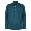 Bigdude Long Sleeve Check Shirt Teal