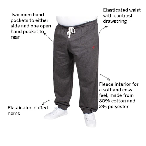 Bigdude Signature Joggers Charcoal 3 Bigdude Signature Joggers Charcoal - Image 3