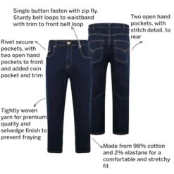 Bigdude Stretch Jeans With Selvedge Finish Raw Wash -Casual Suit For Men Sales Store 7bd14a2b 077