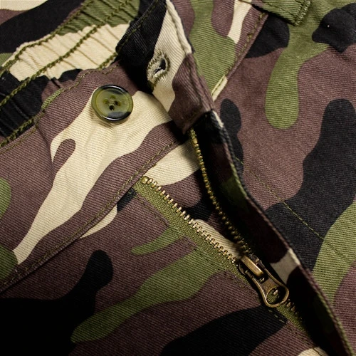 Bigdude Elasticated Waist Cargo Camo Trousers Khaki 5 Bigdude Elasticated Waist Cargo Camo Trousers Khaki - Image 5