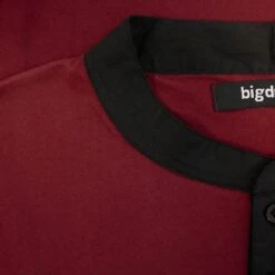 Bigdude Contrast Grandad Long Sleeve Pyjama Set Burgundy/Black -Casual Suit For Men Sales Store 7d27af14 img 8664