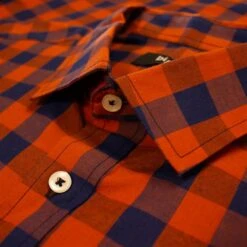 Bigdude Gingham Short Sleeve Shirt Orange -Casual Suit For Men Sales Store 7dd2f120 img 8831