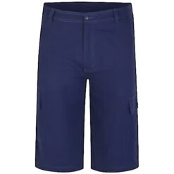 Bigdude Cropped Cargo Trousers Navy