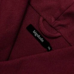 Bigdude Knitted Waffle Dressing Gown Burgundy -Casual Suit For Men Sales Store 80c62936 img 8187 2