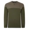 Bigdude Colour Block Jumper Khaki/Dark Khaki
