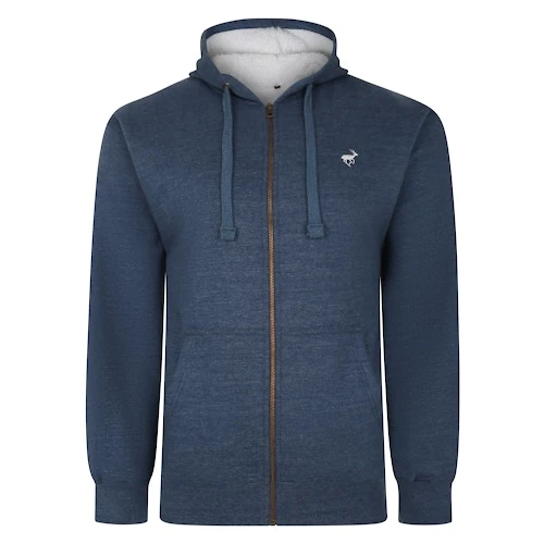 Bigdude Sherpa Lined Zip Hoody Dark Denim 1 Bigdude Sherpa Lined Zip Hoody Dark Denim