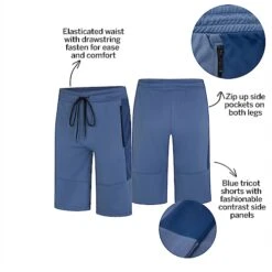 Bigdude Tricot Panel Shorts Light Denim -Casual Suit For Men Sales Store 8889edfb bd23sh1420blue