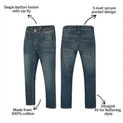 Bigdude Non-Stretch Straight Fit Jeans Mid Wash -Casual Suit For Men Sales Store 8c30a671 bd23js0820midwash