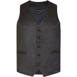 Casual Suit For Men Sales Store 4 Tooting & Brow Baggio Waistcoat Charcoal