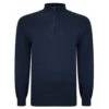 Bigdude Half Zip Knitted Jumper Navy