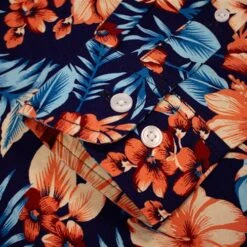 Bigdude Floral Long Sleeve Poplin Shirt Navy -Casual Suit For Men Sales Store 9372cb6b img 8772