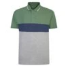 Bigdude Colour Block Pique Polo Deep Green