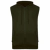 Bigdude Loop Back Sleeveless Hoody Khaki