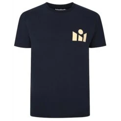 Bigdude Twin Pack Abstract Print T-Shirts Navy/Navy -Casual Suit For Men Sales Store 972eeeed twinpackteeabstract2 navy2 1