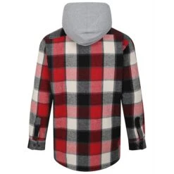 Bigdude Hooded Check Flannel Shirt Red -Casual Suit For Men Sales Store 99f99f21 bd23ls03 01 2.jpg20edited