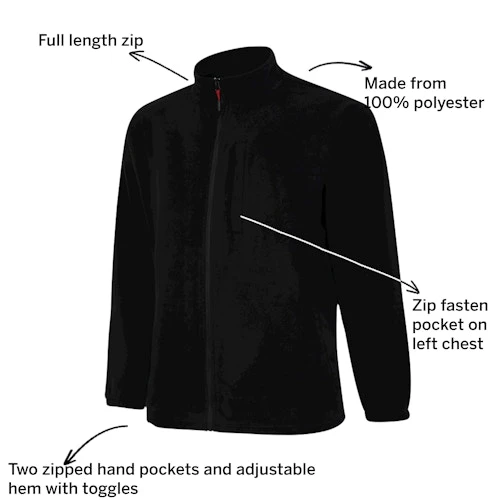 Bigdude Fleece Jacket Black 5 Bigdude Fleece Jacket Black - Image 5