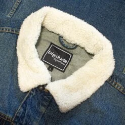 Bigdude Denim Jacket With Sherpa Collar Mid Wash -Casual Suit For Men Sales Store a28f213e img 9168
