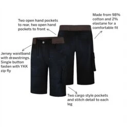 Bigdude Jersey Waistband Denim Shorts Black -Casual Suit For Men Sales Store a624d189 annotated20imgagery2030.035
