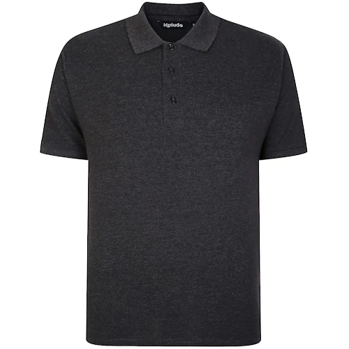 Bigdude Plain Polo Shirt- Charcoal 8 Bigdude Plain Polo Shirt- Charcoal - Image 8
