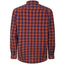 Bigdude Gingham Long Sleeve Shirt Orange -Casual Suit For Men Sales Store ae0b17da bd23ls07 01 2