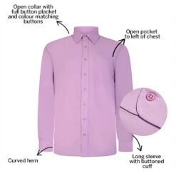 Bigdude Classic Long Sleeve Poplin Shirt Violet -Casual Suit For Men Sales Store ae37bf6e bd19ls120violet