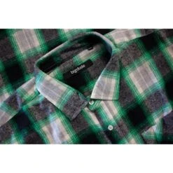 Bigdude Summer Long Sleeve Flannel Shirt Green -Casual Suit For Men Sales Store b1eb2a89 bd23ls01 13