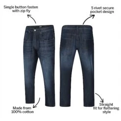 Bigdude Non-Stretch Straight Fit Jeans Raw Wash -Casual Suit For Men Sales Store b457c5b6 bd23js0820dark