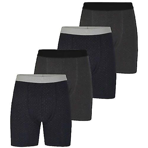 Bigdude 4 Pack Print Trunk Boxer Shorts Black 1 Bigdude 4 Pack Print Trunk Boxer Shorts Black