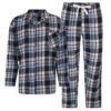 Bigdude Woven Checked Pyjama Set Light Blue