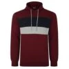 Bigdude Colour Block Hoody Burgundy