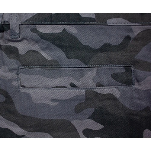 Bigdude Elasticated Waist Cargo Camo Shorts Charcoal 7 Bigdude Elasticated Waist Cargo Camo Shorts Charcoal - Image 7