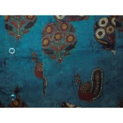 Bigdude Relaxed Collar Peacock Print Short Sleeve Shirt Denim -Casual Suit For Men Sales Store bad3740b bd23ss03 07 2