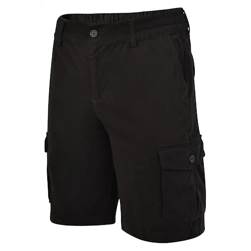 Bigdude Elasticated Waist Cargo Shorts Black 2 Bigdude Elasticated Waist Cargo Shorts Black - Image 2