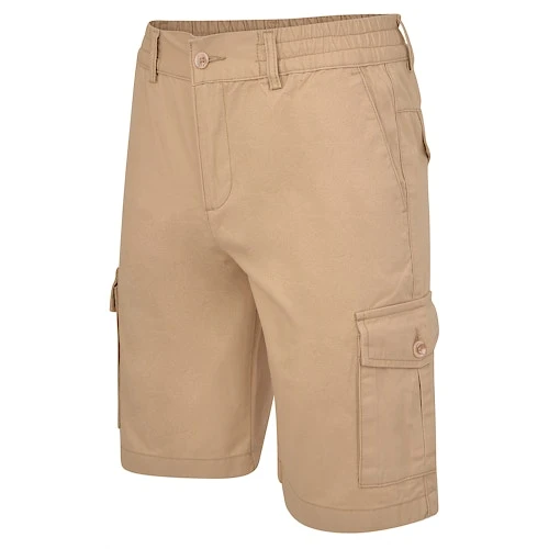 Bigdude Elasticated Waist Cargo Shorts Sand 2 Bigdude Elasticated Waist Cargo Shorts Sand - Image 2