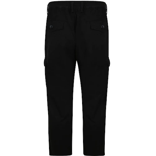Bigdude Elasticated Waist Cargo Trousers Black 2 Bigdude Elasticated Waist Cargo Trousers Black - Image 2