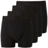Bigdude 4 Pack Jersey Boxer Shorts Black