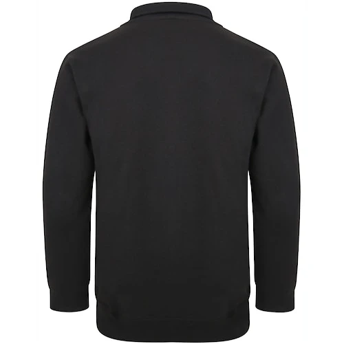 Bigdude Funnel Neck Full Zip Sweatshirt Black 2 Bigdude Funnel Neck Full Zip Sweatshirt Black - Image 2