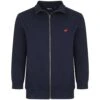 Bigdude Funnel Neck Full Zip Sweatshirt Navy