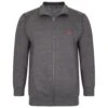 Bigdude Funnel Neck Full Zip Sweatshirt Charcoal