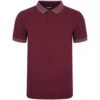 Bigdude Jacquard Collar Polo Shirt Burgundy