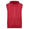 Bigdude Loop Back Sleeveless Hoody Burgundy