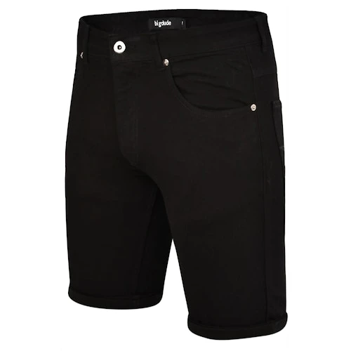 Bigdude Stretch Denim Shorts Black 2 Bigdude Stretch Denim Shorts Black - Image 2